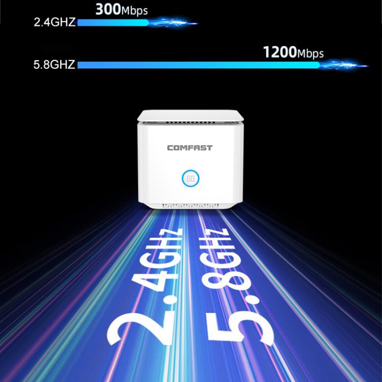 COMFAST CF-WR653AX 1500Mbps 2.4GHz / 5.8GHz Dual-Band Gigabit WiFi 6 Mesh Router, AU Plug, EU Plug, US Plug, UK Plug COMFAST CF-WR653AX 1500Mbps 2.4GHz / 5.8GHz Dual-Band Gigabit WiFi 6 Mesh Router, AU Plug, EU Plug, US Plug, UK Plug